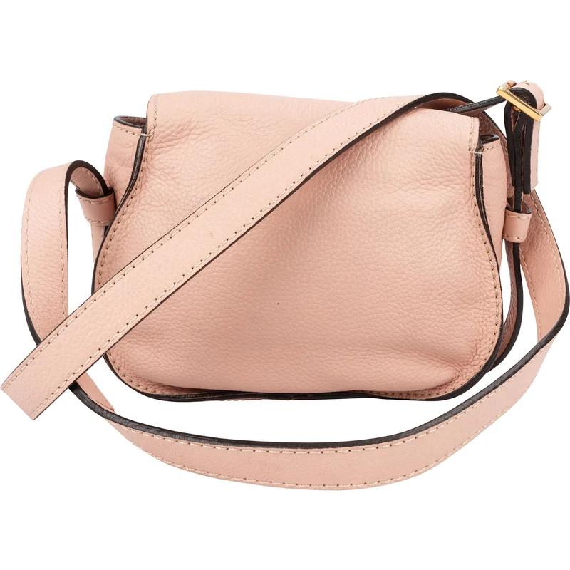 Chloé Grained Calfskin Mini Marcie Saddle Crossbody Bag