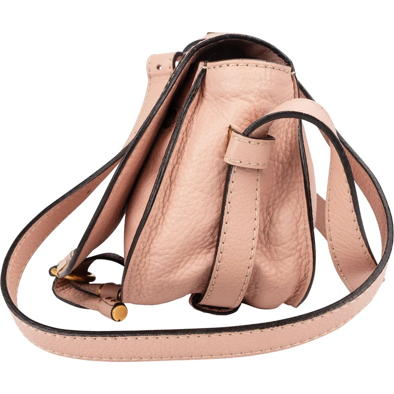 Chloé Grained Calfskin Mini Marcie Saddle Crossbody Bag