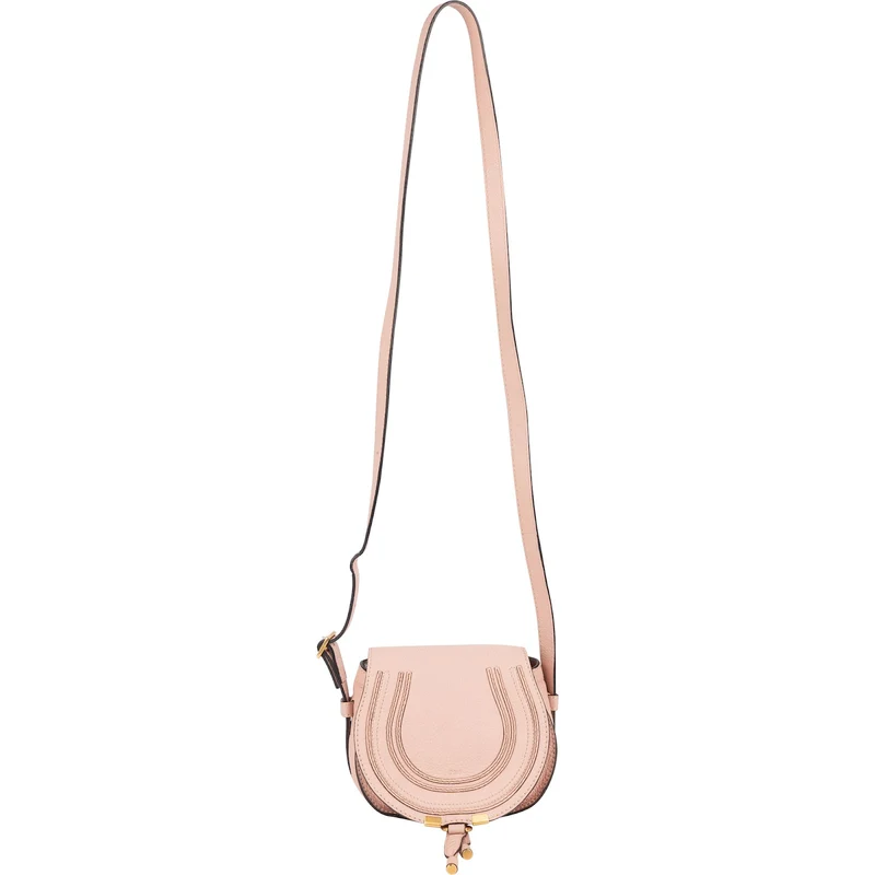 Chloé Grained Calfskin Mini Marcie Saddle Crossbody Bag