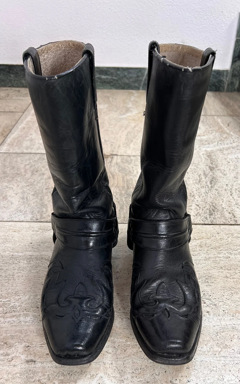 Vintage MENS Western Biker Boots 42 Made in Mexico
