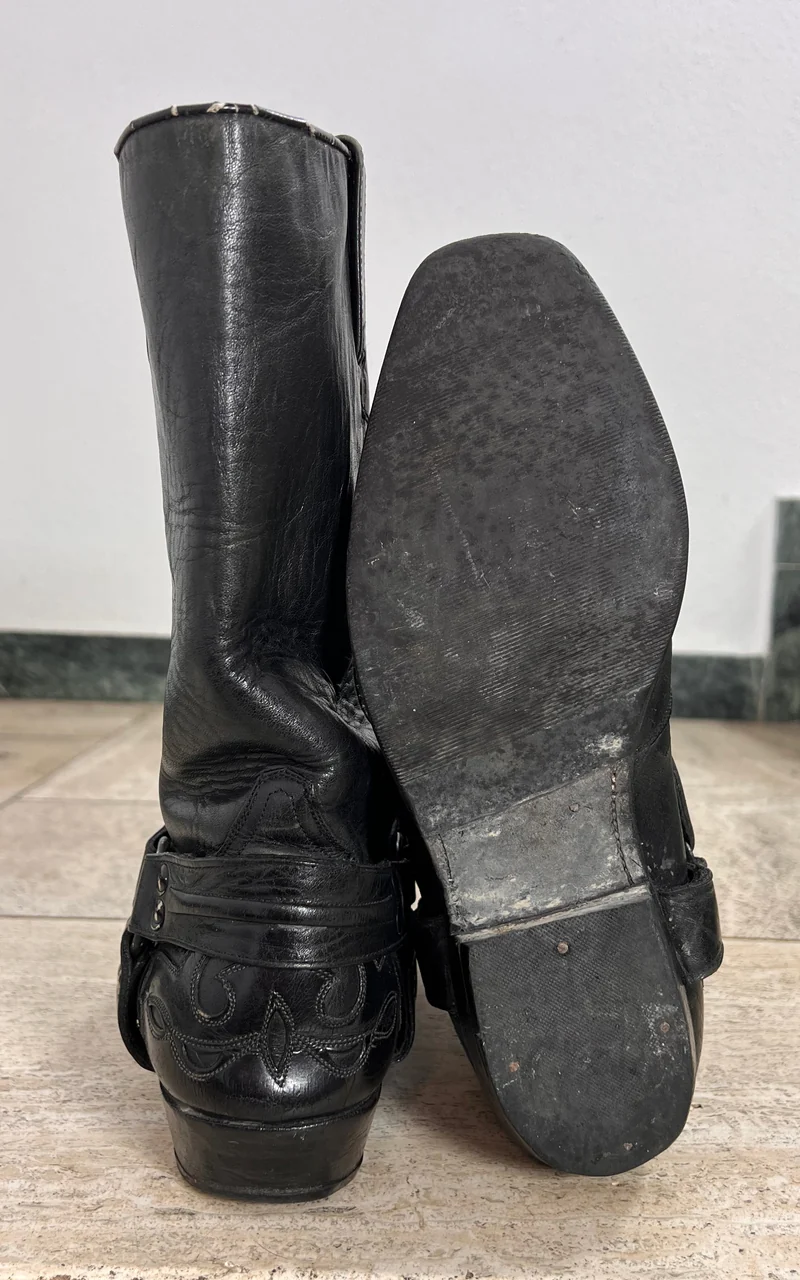Vintage MENS Western Biker Boots 42 Made in Mexico