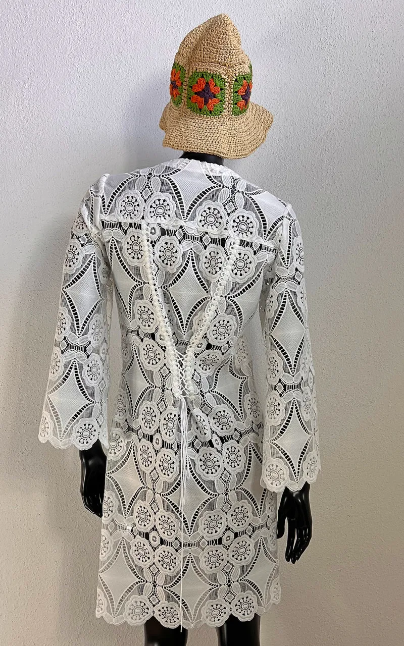 Valerie Khalfon Paris Crochet Style Lace Dress