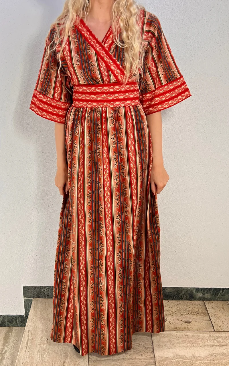 Vintage 70s Swedish Maxi Dress