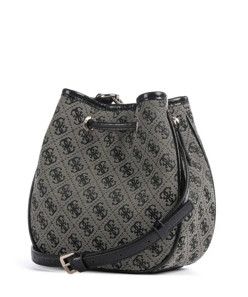 Guess Samantha Mini Bucket Handtasche black logo