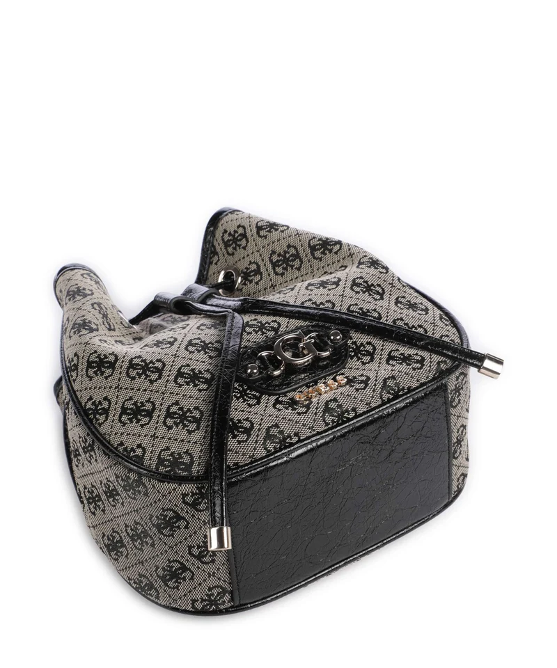 Guess Samantha Mini Bucket Handtasche black logo