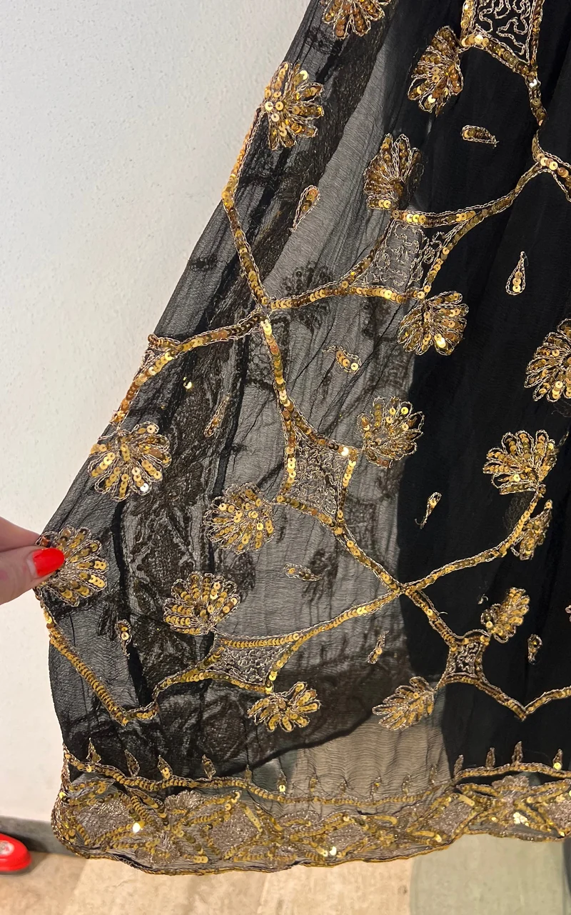 Vintage 70s Silk & Sequins 4 Piece Set