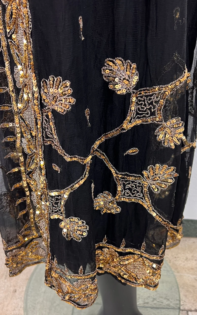 Vintage 70s Silk & Sequins 4 Piece Set