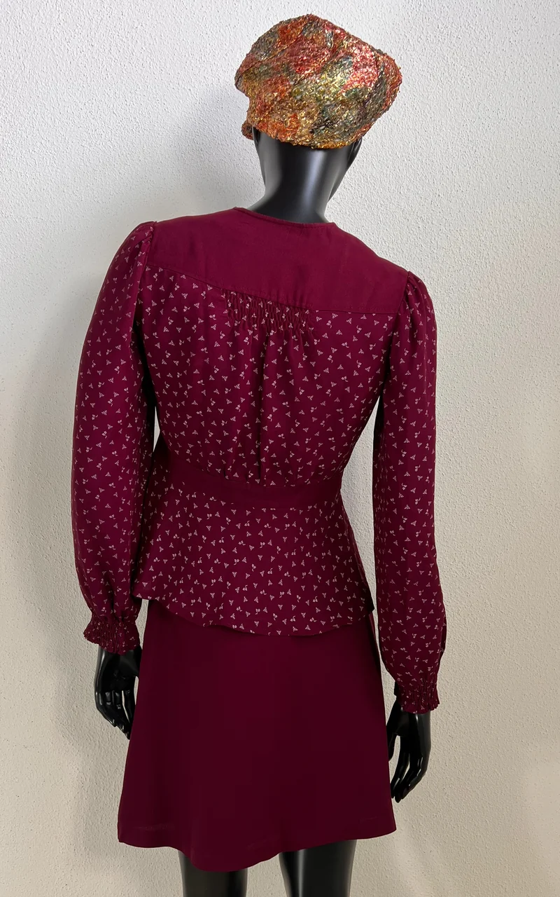 Vintage 70s Blouse and Mini Skirt