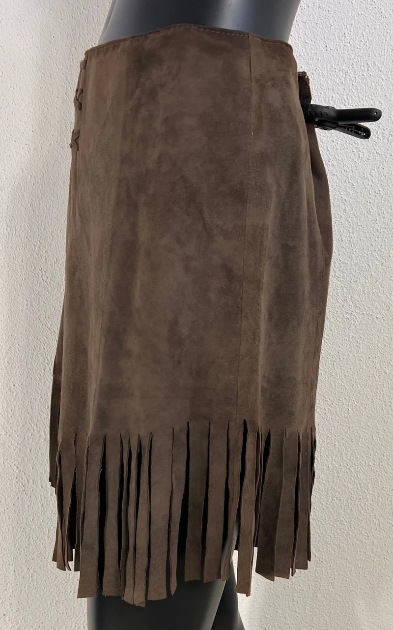 Vintage 70s Suede Leather Skirt