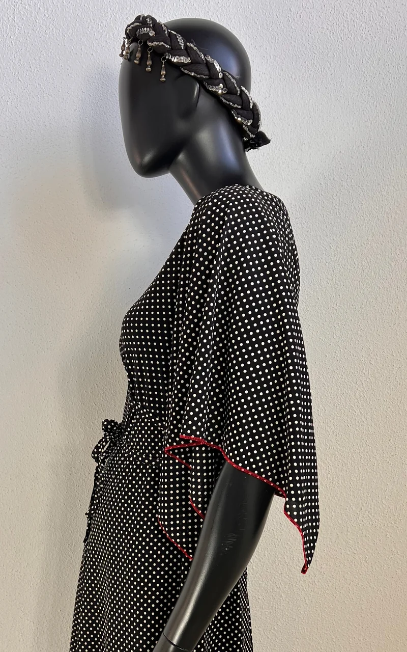Vintage 70s Polka Dot Maxi Dress
