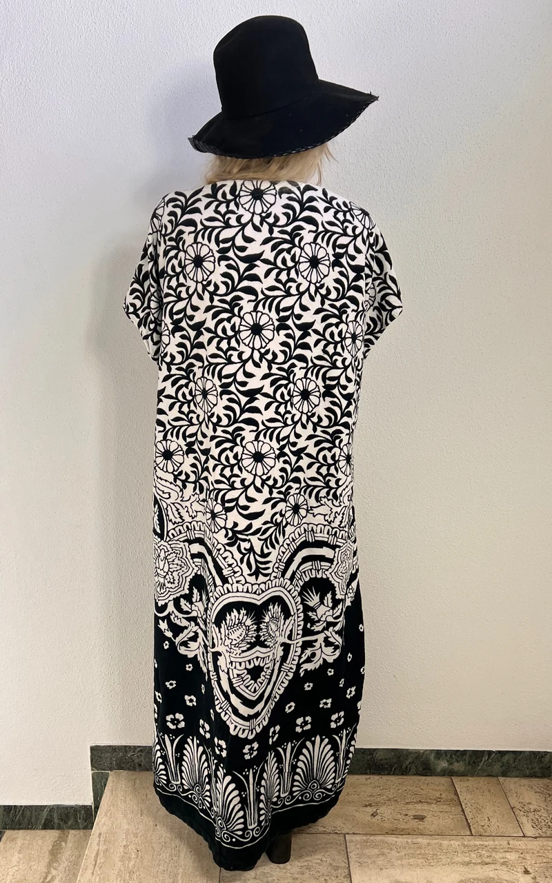 Vintage 70s Toweling Caftan Dress