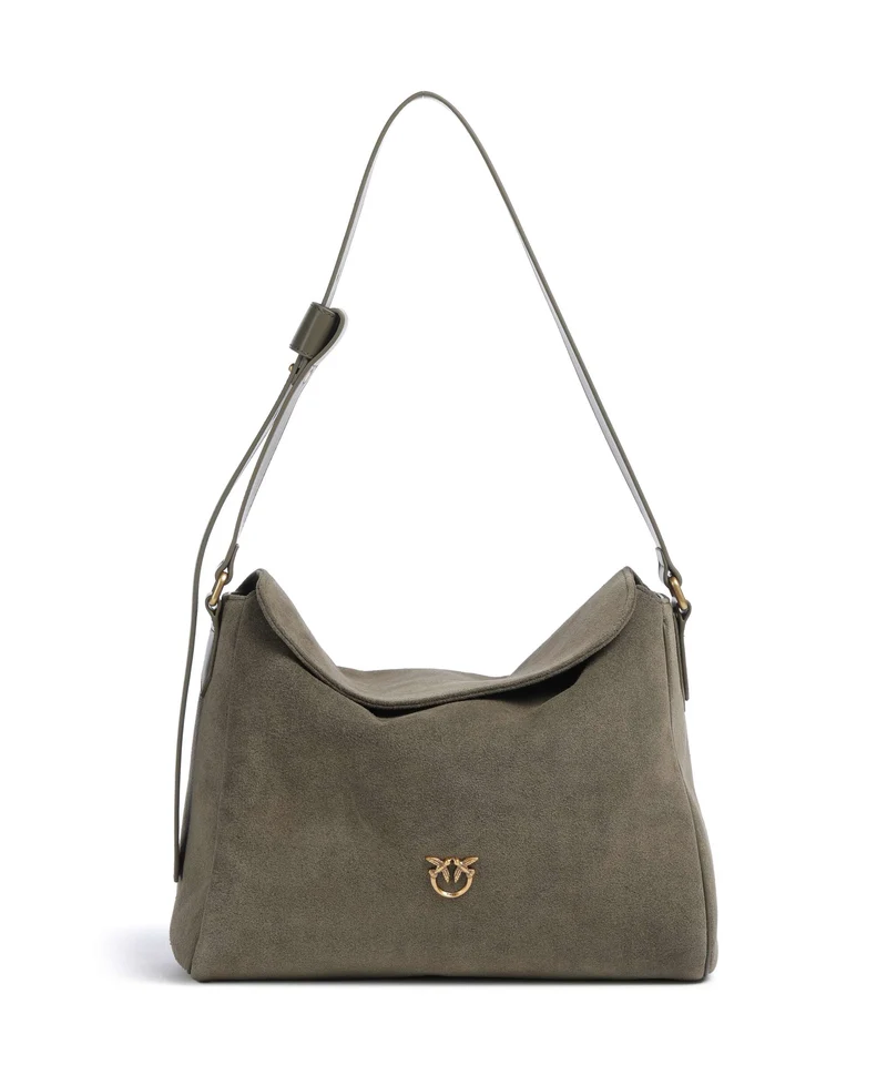 Pinko Leaf Big Beuteltasche verde/oliva scuro/antique gold