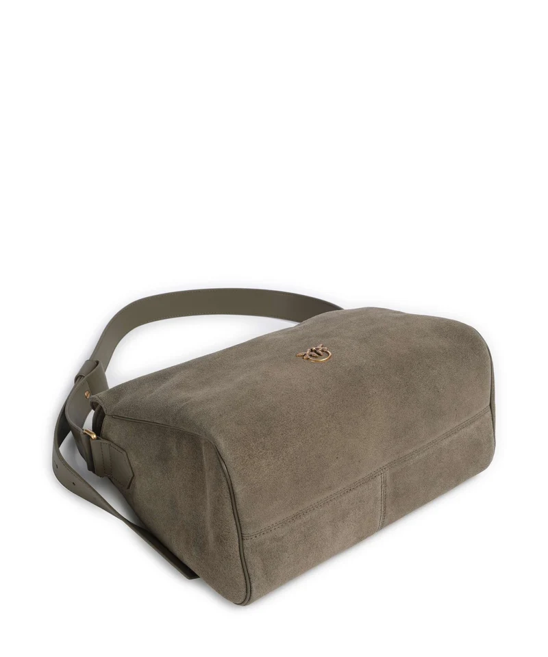 Pinko Leaf Big Beuteltasche verde/oliva scuro/antique gold