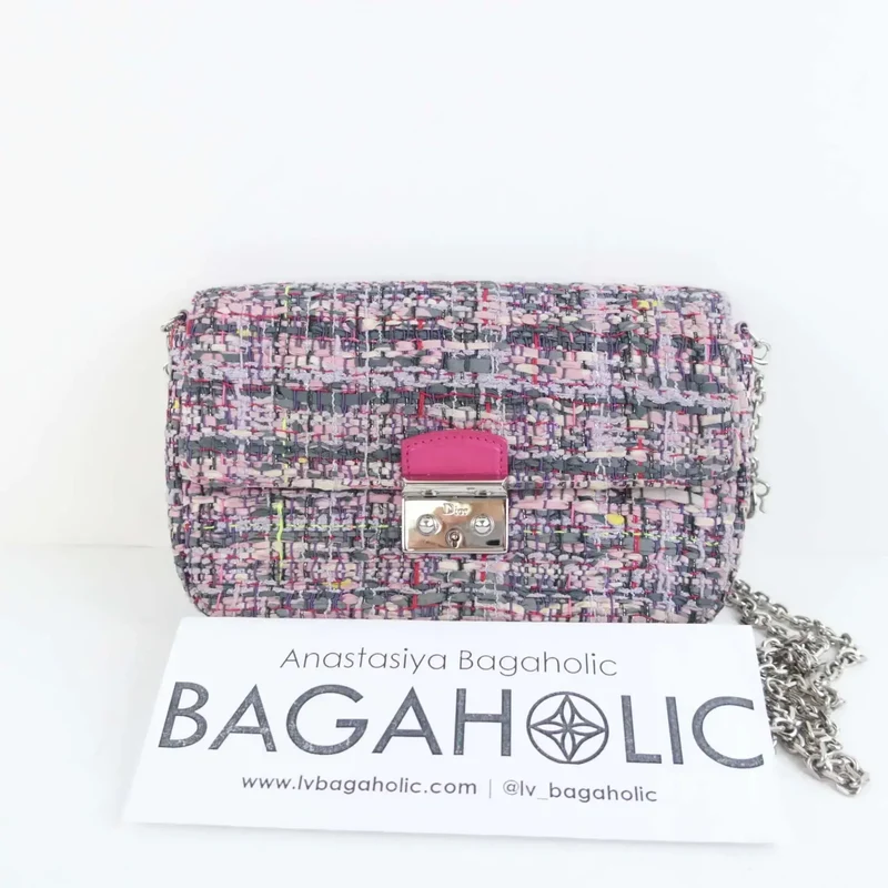 Christian Dior Limited Edition Tweed Miss Dior Clutch