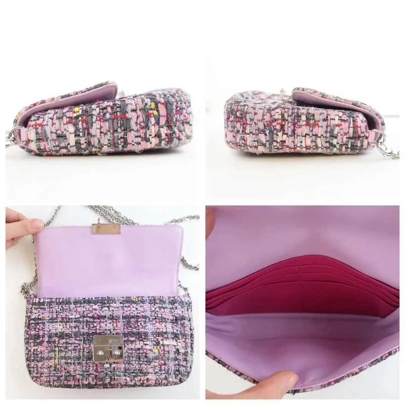 Christian Dior Limited Edition Tweed Miss Dior Clutch