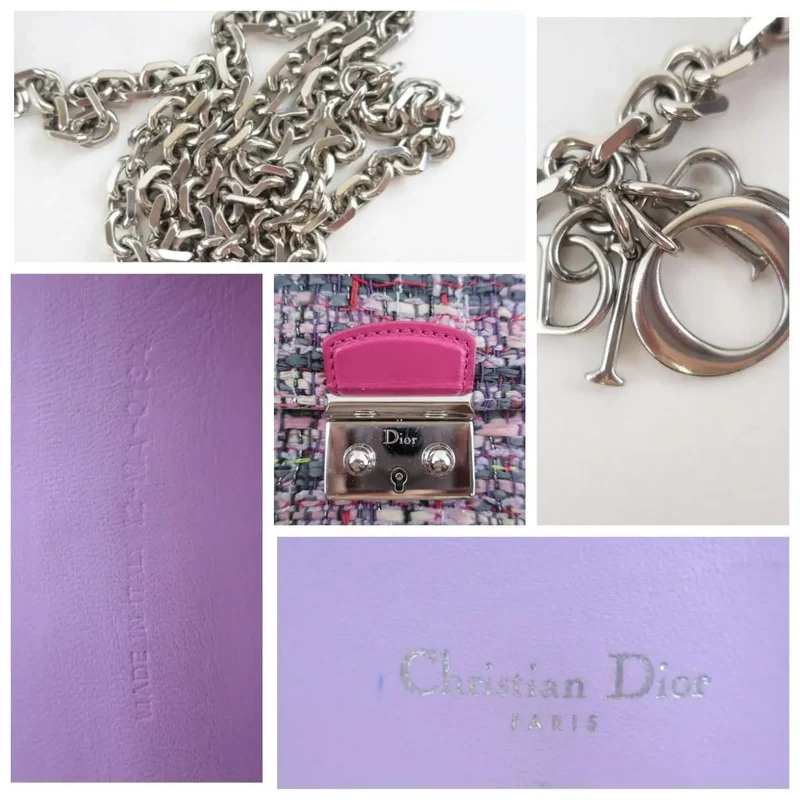 Christian Dior Limited Edition Tweed Miss Dior Clutch