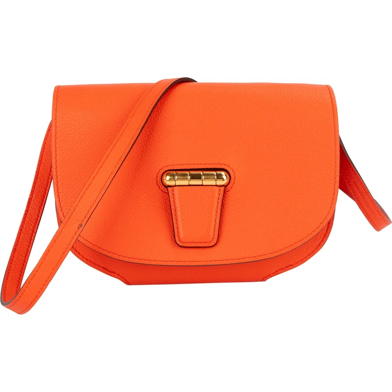Hermès Orange Clemence Leather Convoyeur Crossbody Bag