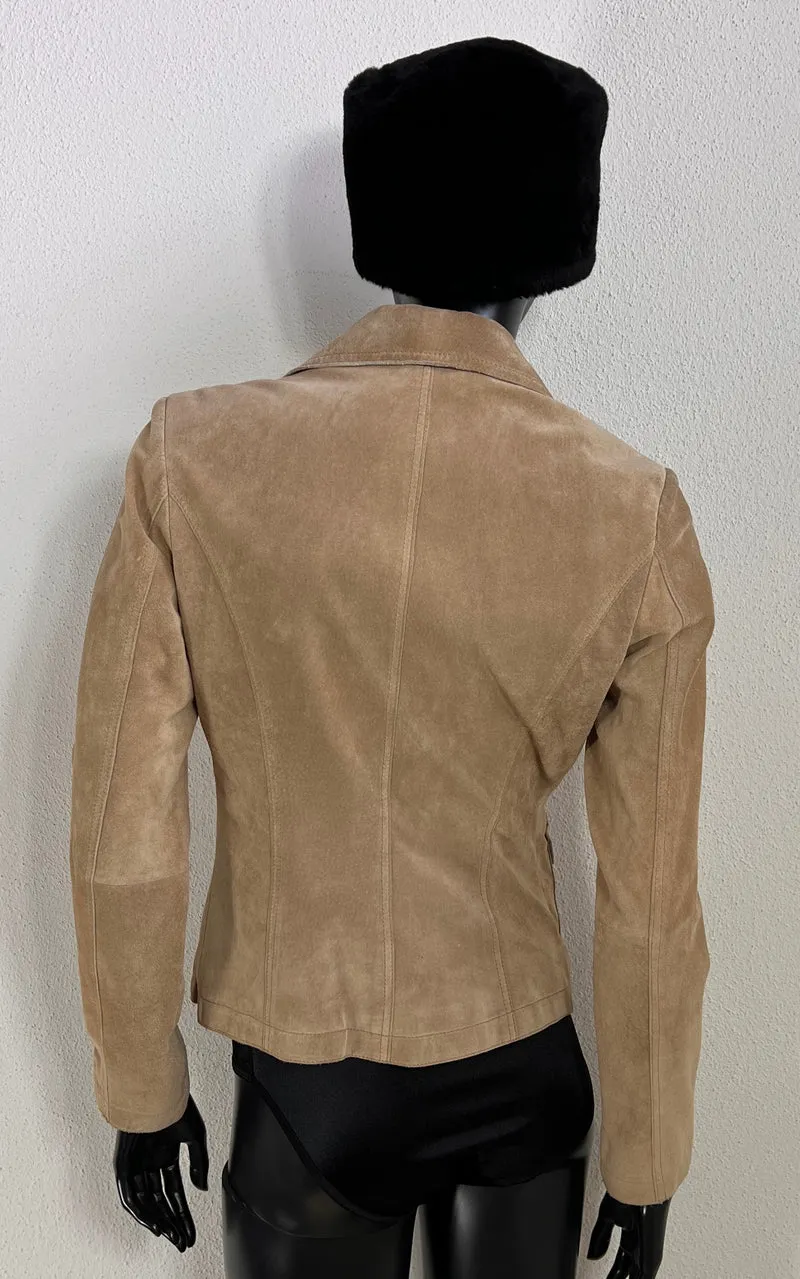 Vintage 90s Suede Blazer Jacket