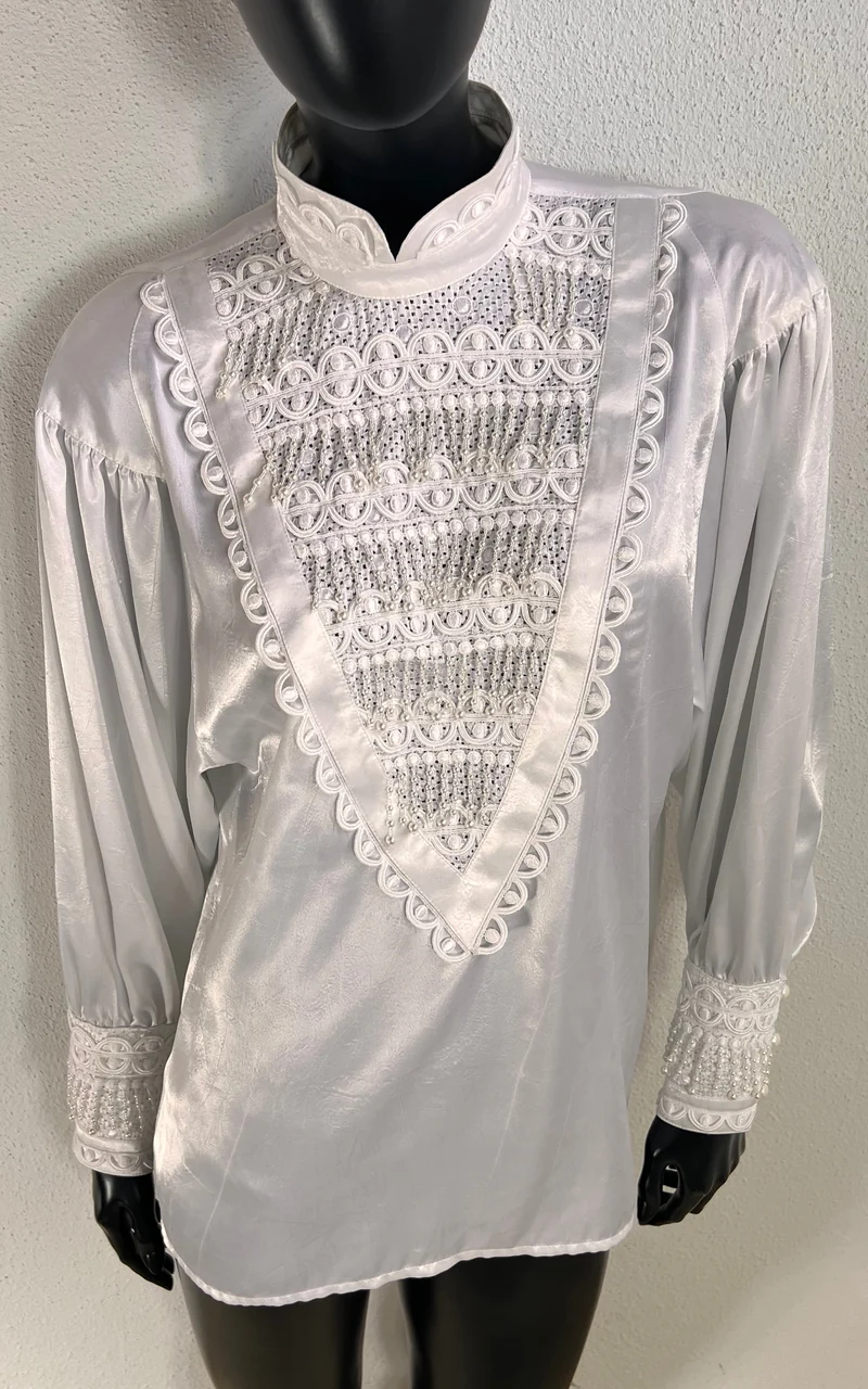 Vintage 80s Cris-Devi Mother of Pearl Blouse