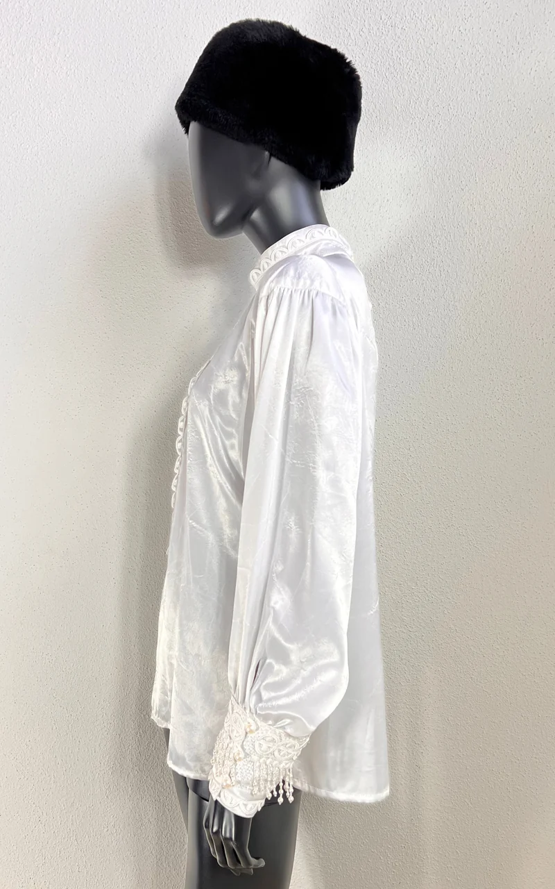 Vintage 80s Cris-Devi Mother of Pearl Blouse