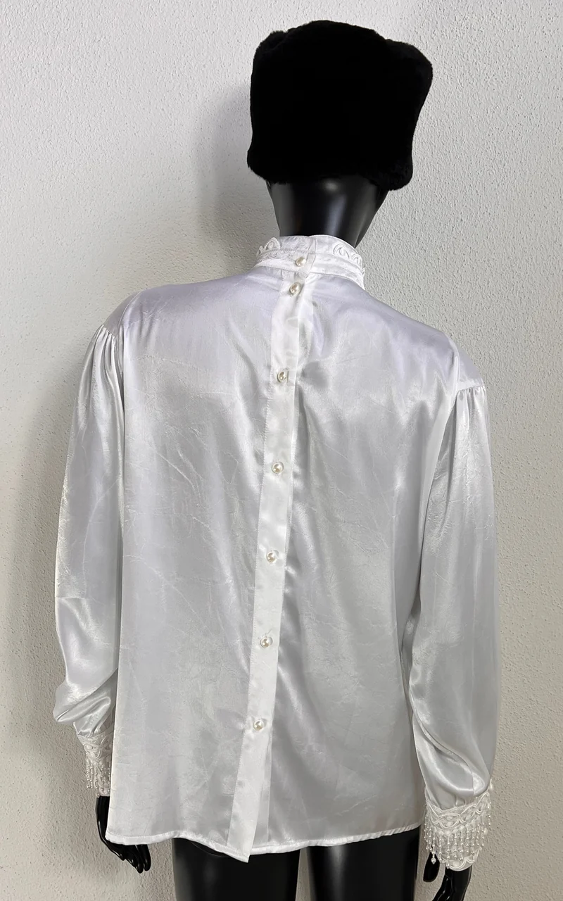 Vintage 80s Cris-Devi Mother of Pearl Blouse