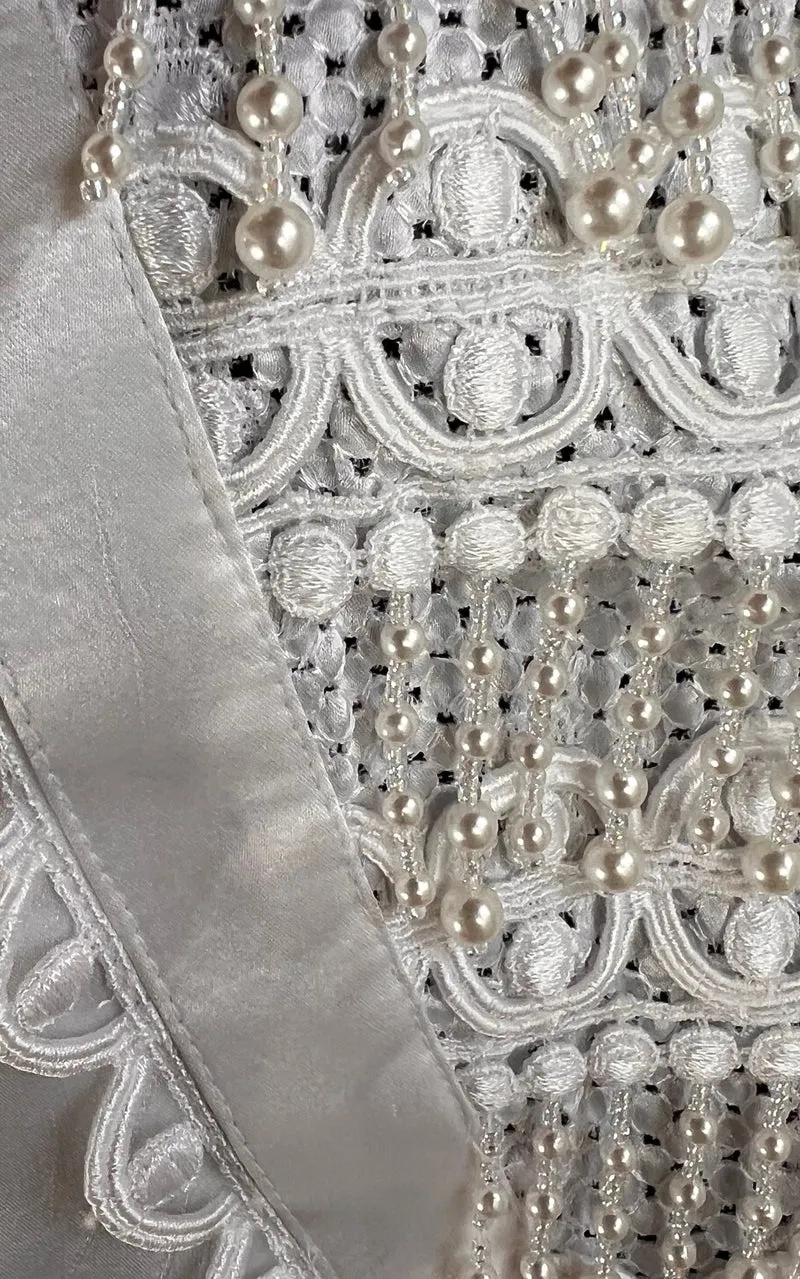 Vintage 80s Cris-Devi Mother of Pearl Blouse