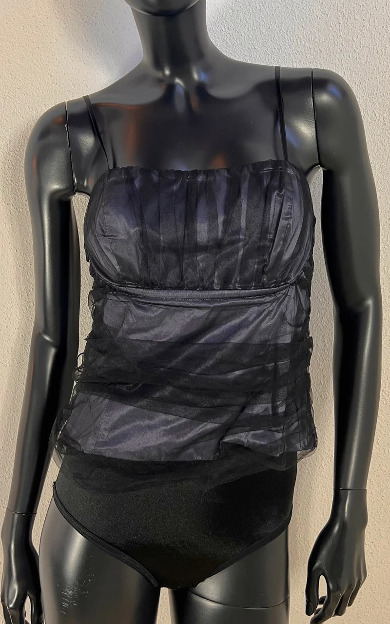 Vintage Vera Mont Tulle Bustier Top