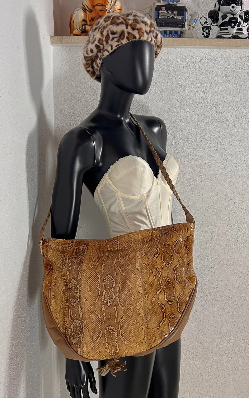 Vintage Pallizio Snakeskin Big Hobo Bag