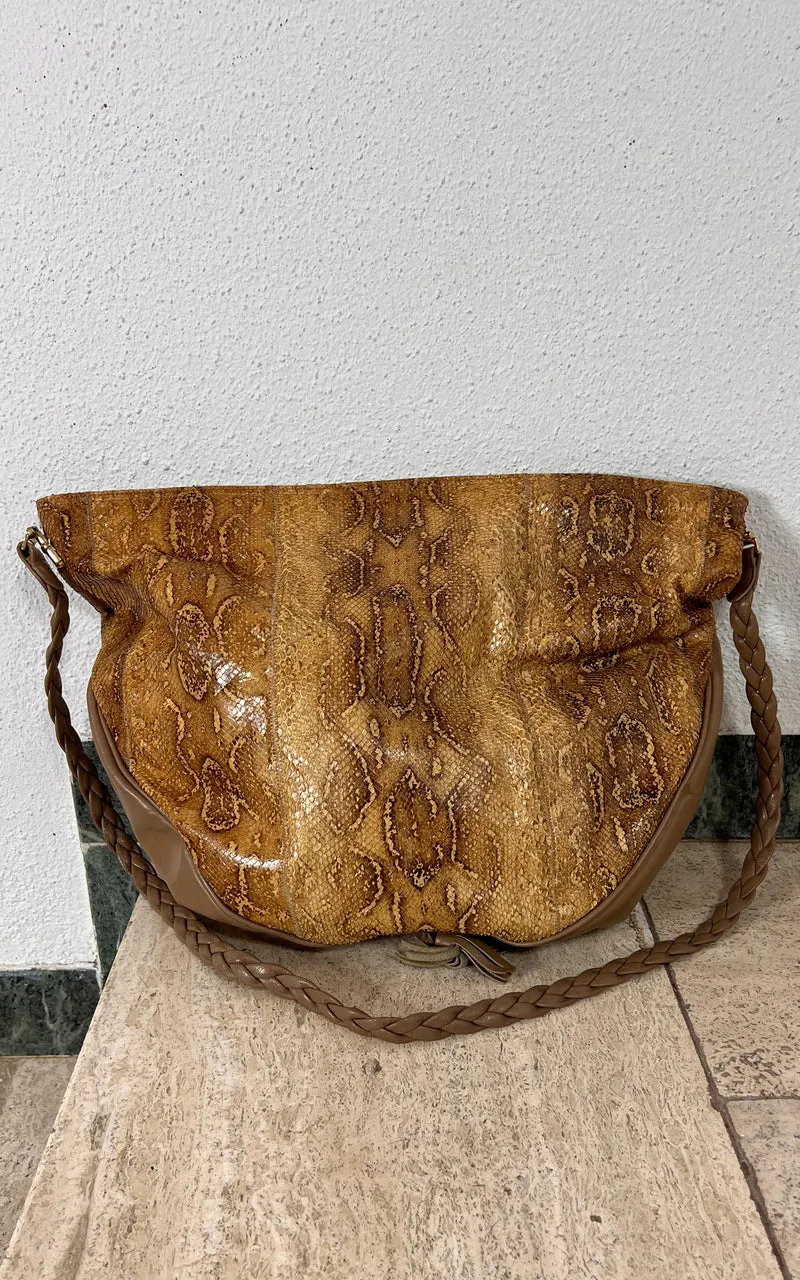 Vintage Pallizio Snakeskin Big Hobo Bag