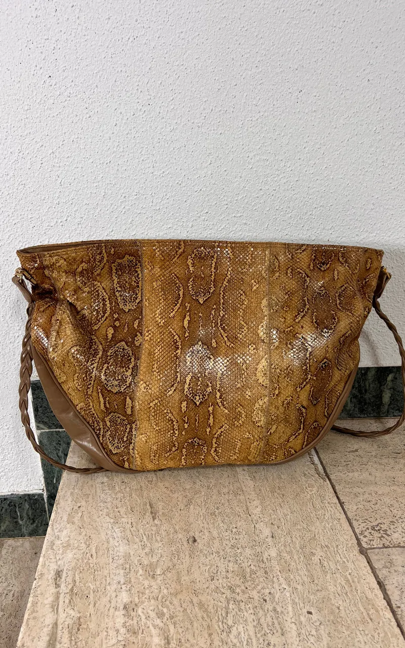 Vintage Pallizio Snakeskin Big Hobo Bag