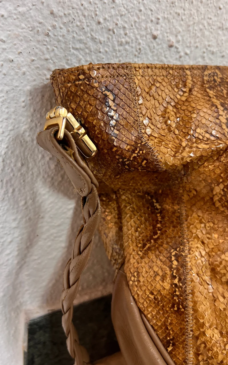 Vintage Pallizio Snakeskin Big Hobo Bag