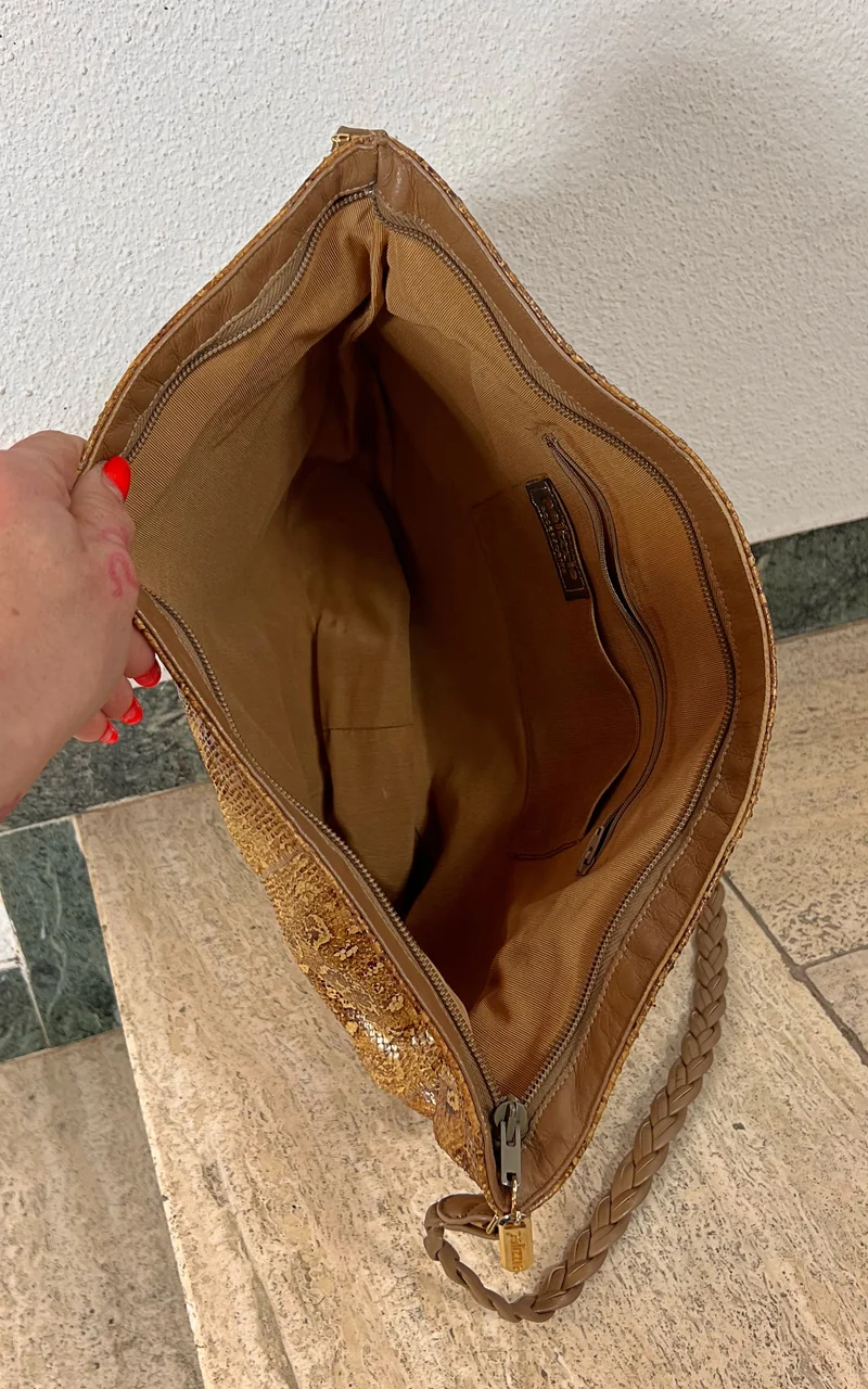 Vintage Pallizio Snakeskin Big Hobo Bag
