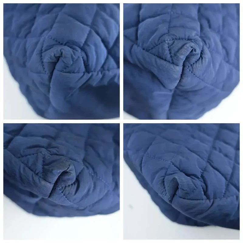 Chanel Blue Khaki Nylon Reversible Cocoon Tote Bag