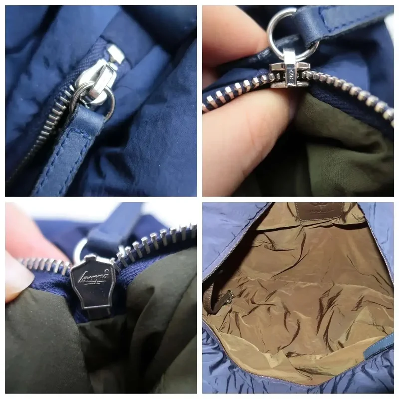 Chanel Blue Khaki Nylon Reversible Cocoon Tote Bag