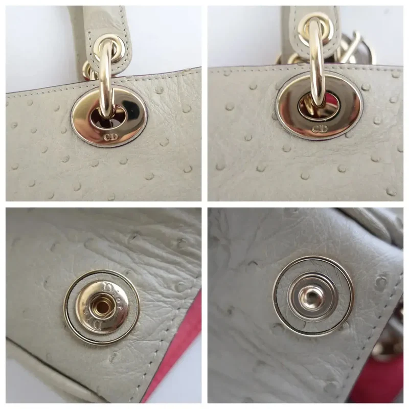 Dior Large Beige Ostrich Diorissimo Tote Bag
