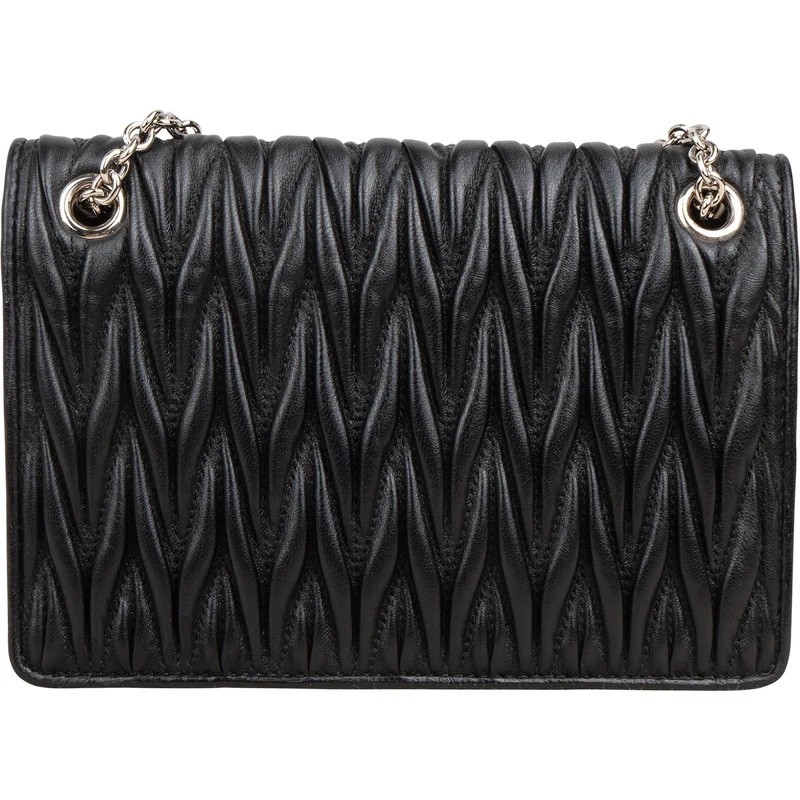 Miu Miu Matelassé Nappa Leather Crystal Small Flap Crossbody Bag