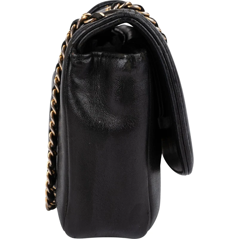 Chanel Quilted Lambskin Diana Single Flap Crossbody Bag