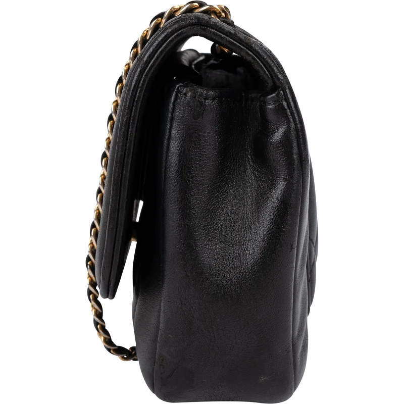 Chanel Quilted Lambskin Diana Single Flap Crossbody Bag