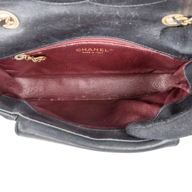 Chanel Quilted Lambskin Diana Single Flap Crossbody Bag