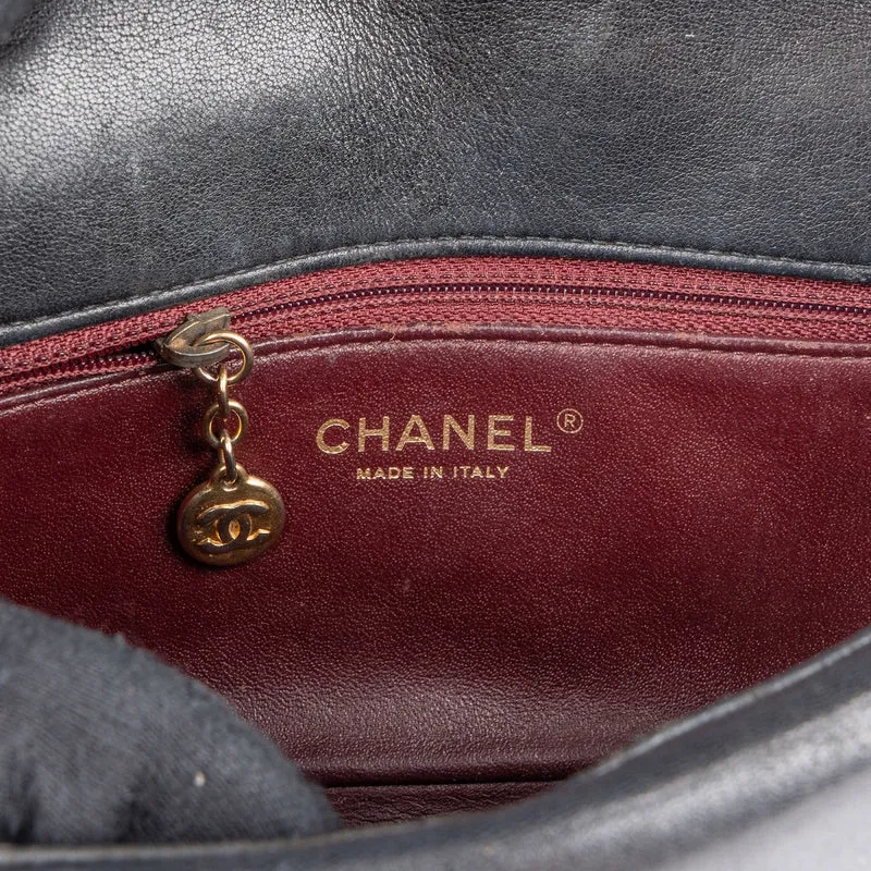 Chanel Quilted Lambskin Diana Single Flap Crossbody Bag