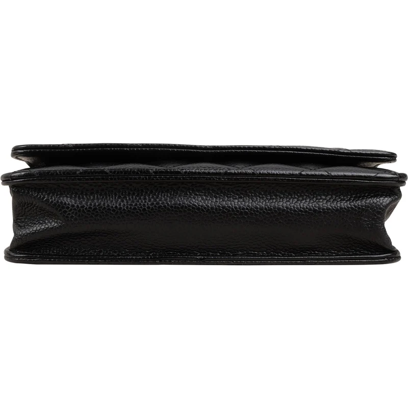 Chanel Quilted Caviar Leather Wallet On Chain Crossbody Bag