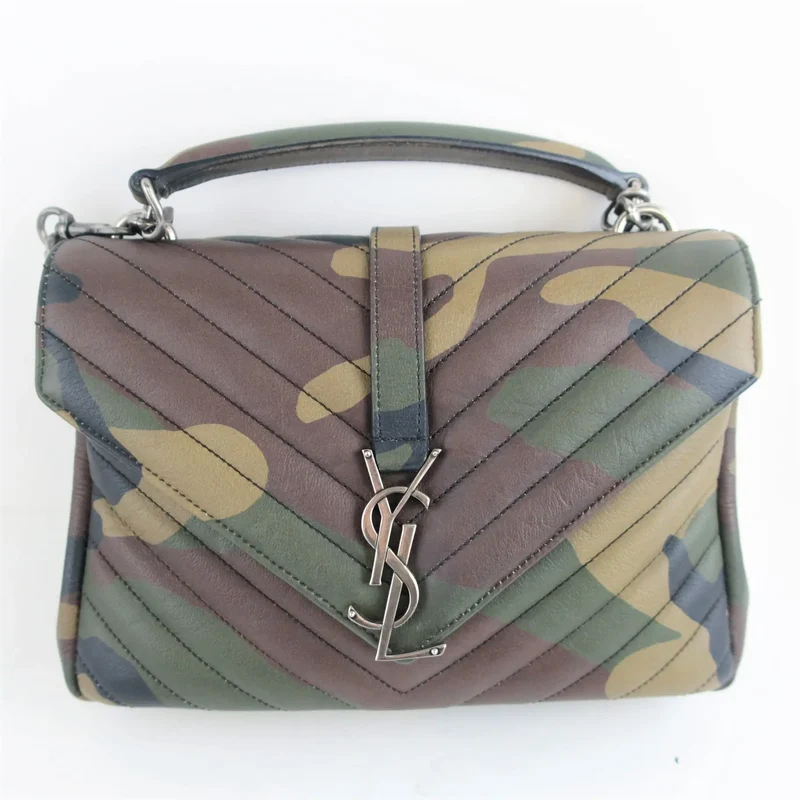 Yves Saint-Laurent Camouflage Medium College Bag