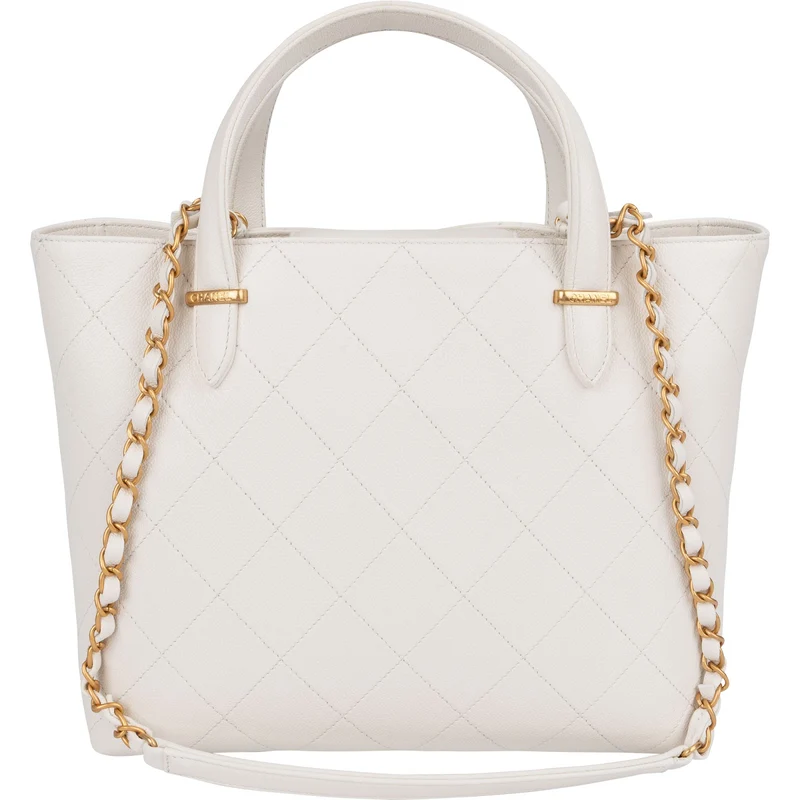 [Chanel Stitching Caviar Leather Small Bowling Handbag