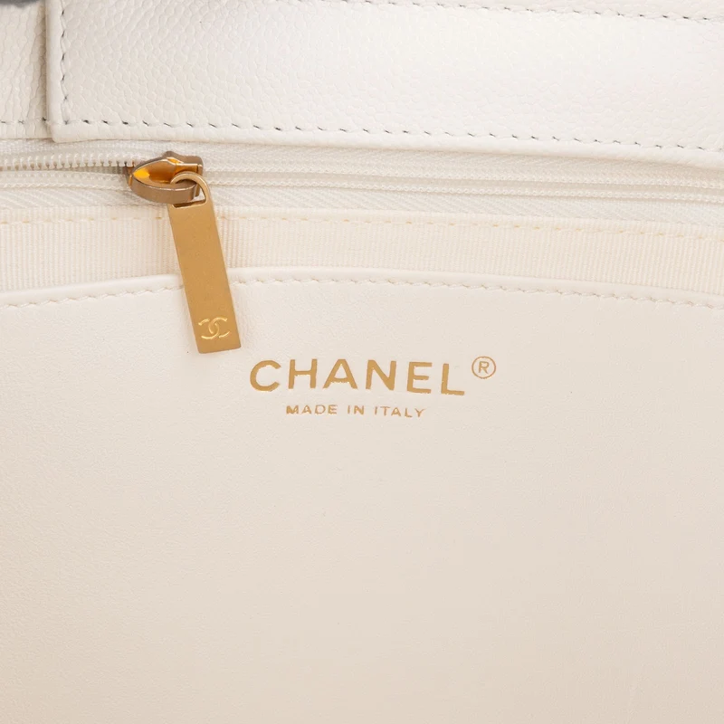 [Chanel Stitching Caviar Leather Small Bowling Handbag