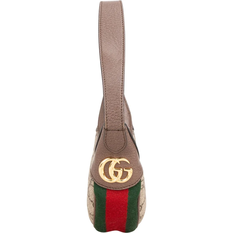 Gucci Monogram GG Supreme Ophidia Crescent Pochette Shoulder Bag