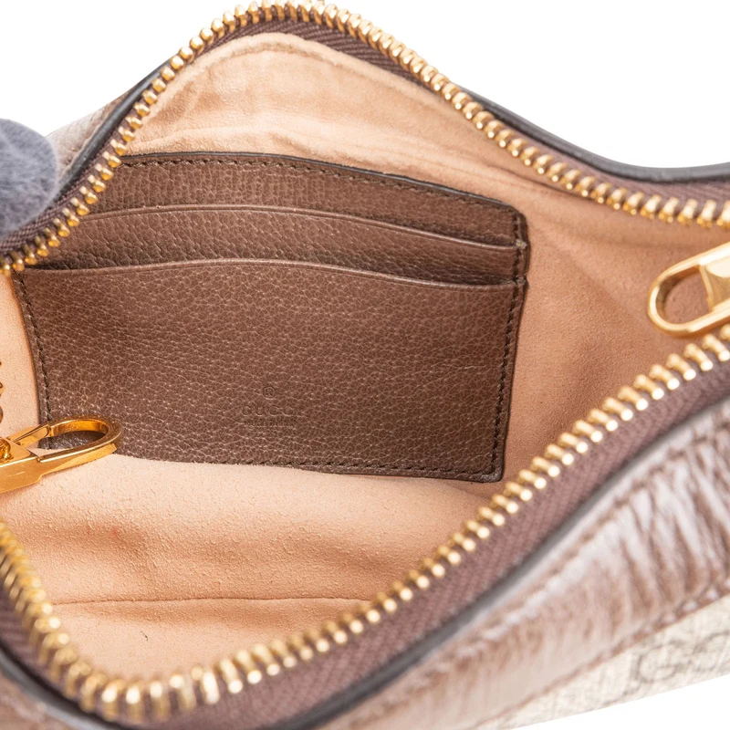 Gucci Monogram GG Supreme Ophidia Crescent Pochette Shoulder Bag