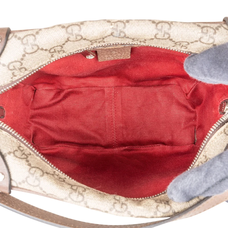 Gucci Monogram GG Supreme Canvas Studded Trunk Crossbody Bag