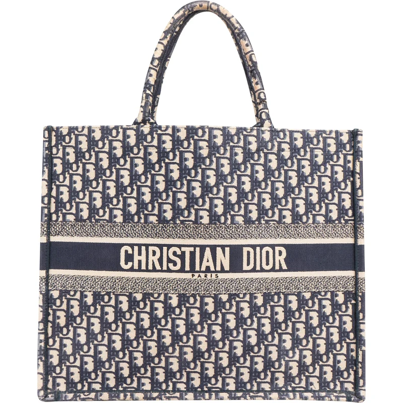 Christian Dior Trotter Monogram Canvas Large Book Tote Handbag