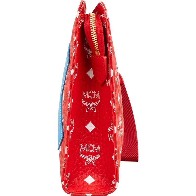 MCM Monogram Visetos Pebbled Leather OX Clutch