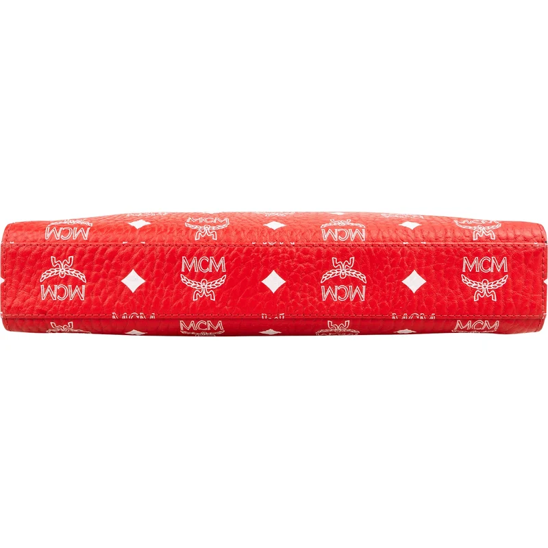 MCM Monogram Visetos Pebbled Leather OX Clutch
